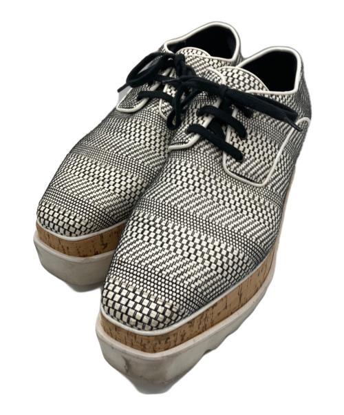 STELLA McCARTNEY（ステラマッカートニー）STELLA McCARTNEY (ステラマッカートニー) エリス プラットフォームシュース ホワイト×ブラック サイズ:40の古着・服飾アイテム
