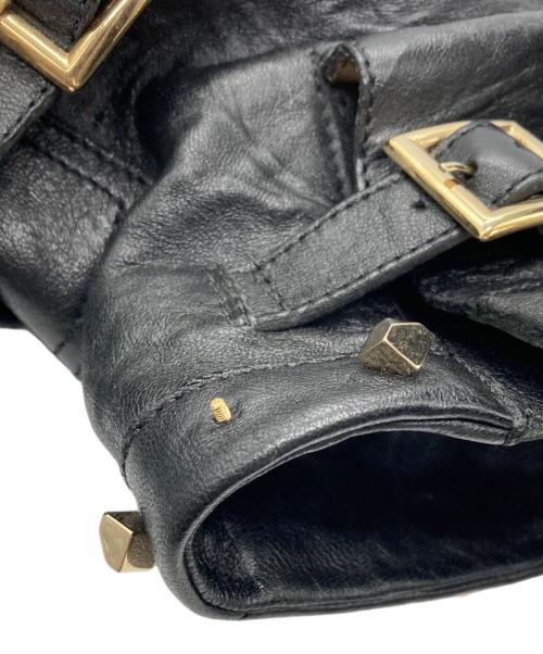 JIMMY CHOO（ジミーチュウ）JIMMY CHOO (ジミーチュウ) スタッズショートブーツ ブラック サイズ:40の古着・服飾アイテム