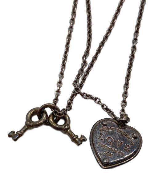 TIFFANY & Co.（ティファニー）TIFFANY & Co. (ティファニー) ハート×キー ダブルチェーンブレスレットの古着・服飾アイテム