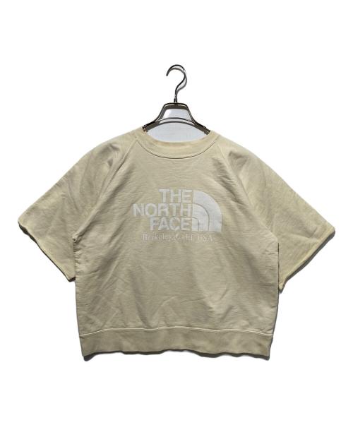 THE NORTHFACE PURPLELABEL（ザ・ノースフェイス パープルレーベル）THE NORTHFACE PURPLELABEL (ザ・ノースフェイス パープルレーベル) フロッキー ロゴ ハーフスリーブ スウェット ベージュ サイズ:WSの古着・服飾アイテム