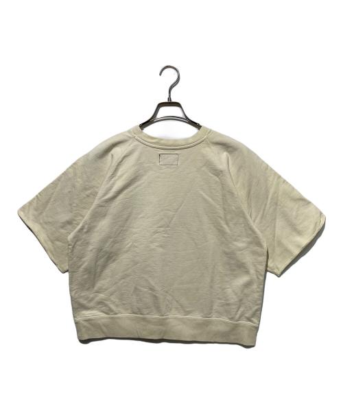 THE NORTHFACE PURPLELABEL（ザ・ノースフェイス パープルレーベル）THE NORTHFACE PURPLELABEL (ザ・ノースフェイス パープルレーベル) フロッキー ロゴ ハーフスリーブ スウェット ベージュ サイズ:WSの古着・服飾アイテム