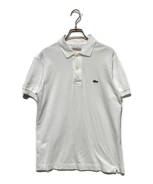 CHEMISE LACOSTE（シュミーズ ラコステ）CHEMISE LACOSTE (シュミーズ ラコステ) フランス製 ポロシャツ ホワイト サイズ:2の古着・服飾アイテム