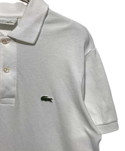 CHEMISE LACOSTE（シュミーズ ラコステ）CHEMISE LACOSTE (シュミーズ ラコステ) フランス製 ポロシャツ ホワイト サイズ:2の古着・服飾アイテム