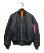 ALPHAアルファ）の古着「MA-1 フライトジャケット」｜ブラック