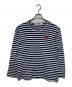 PLAY COMME des GARCONS（プレイコムデギャルソン）の古着「ハートワッペン L/S ボーダーTシャツ」｜ホワイト×ネイビー