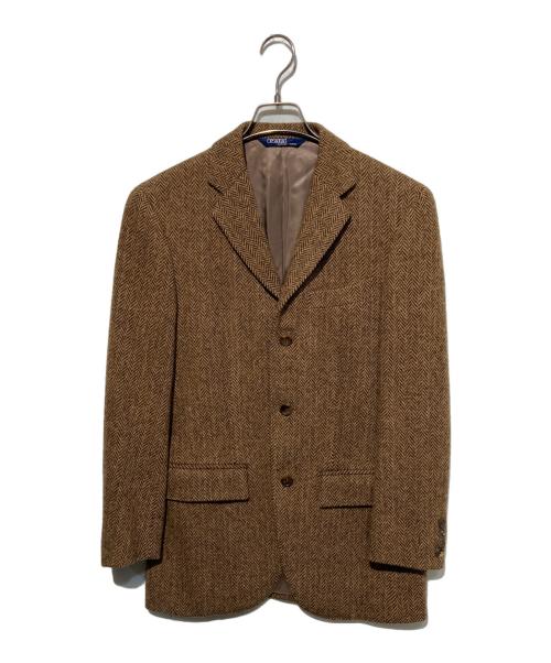 POLO RALPH LAUREN（ポロ・ラルフローレン）POLO RALPH LAUREN (ポロ・ラルフローレン) ヘリンボーンテーラードジャケット ブラウン サイズ:Y5の古着・服飾アイテム