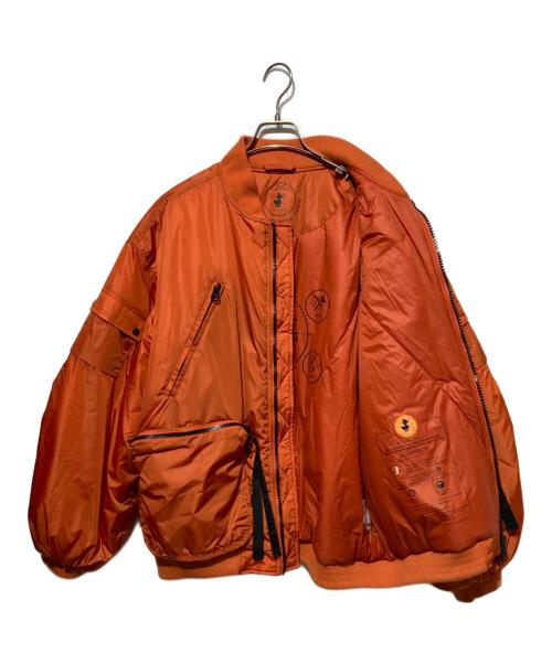 save the duck（セイブ ザ ダック）SAVE THE DUCK (セイブ ザ ダック) マルチポケットダウンジャケット オレンジ サイズ:Mの古着・服飾アイテム