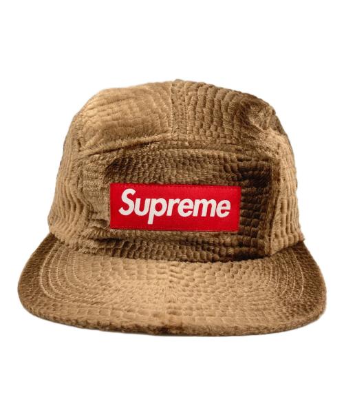 SUPREME（シュプリーム）Supreme (シュプリーム) Velvet Camp Cap キャップ ブラウンの古着・服飾アイテム