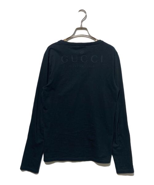 GUCCI（グッチ）GUCCI (グッチ) バックロゴロングスリーブカットソー ブラック サイズ:Sの古着・服飾アイテム