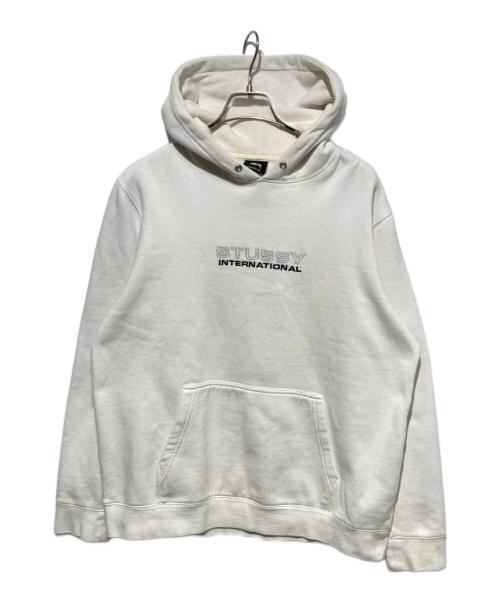 stussy（ステューシー）stussy (ステューシー) プルオーバーパーカー ホワイト サイズ:Lの古着・服飾アイテム