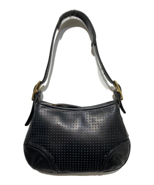 COACH（コーチ）COACH (コーチ) パンチングレザーワンショルダーバッグ ブラックの古着・服飾アイテム