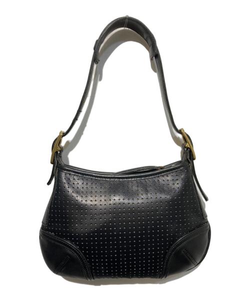 COACH（コーチ）COACH (コーチ) パンチングレザーワンショルダーバッグ ブラックの古着・服飾アイテム