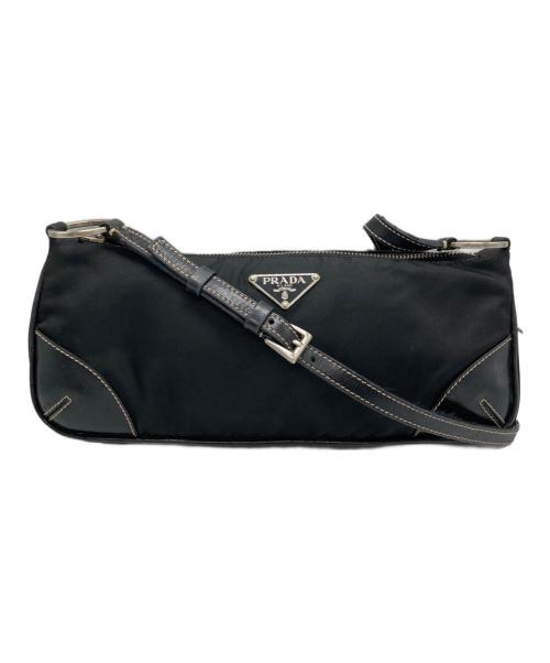 PRADA（プラダ）PRADA (プラダ) ナイロンワンショルダーバッグ ブラックの古着・服飾アイテム