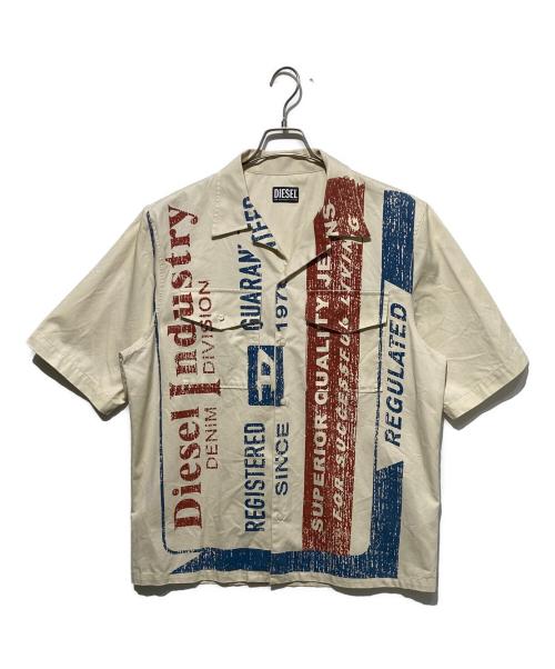 DIESEL（ディーゼル）DIESEL (ディーゼル) オープンカラーシャツ ベージュ サイズ:50の古着・服飾アイテム