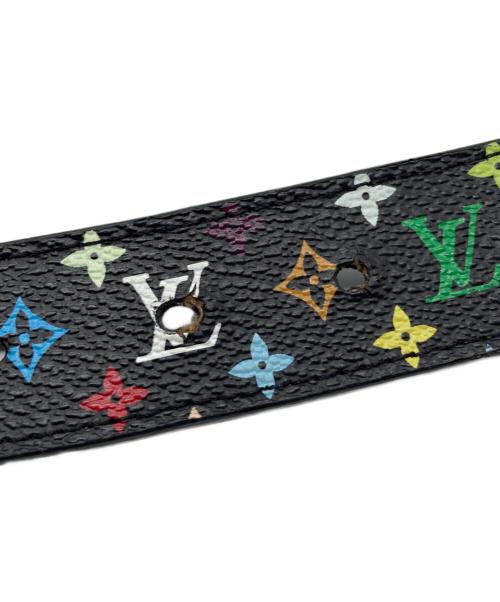 LOUIS VUITTON（ルイ ヴィトン）LOUIS VUITTON (ルイ ヴィトン) サンチュール・キャレ マルチカラー ノワール ベルト ブラック サイズ:80/32の古着・服飾アイテム