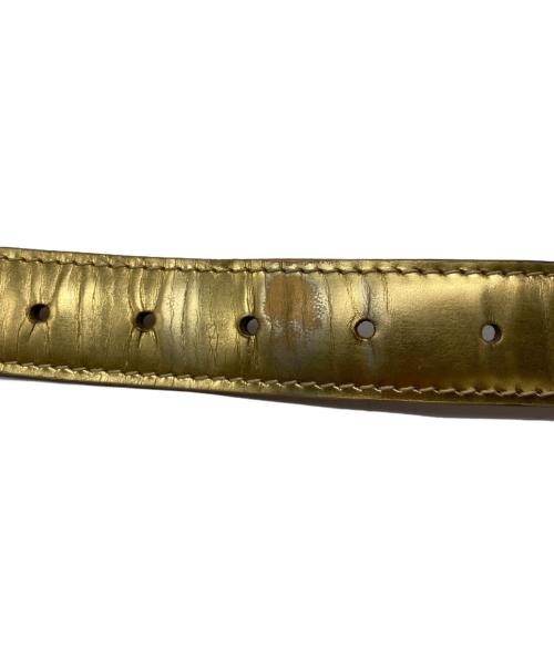 LOUIS VUITTON（ルイ ヴィトン）LOUIS VUITTON (ルイ ヴィトン) サンチュール ペルフォ レザーオール モノグラムミロワール ベルト ゴールドカラー サイズ:80/32の古着・服飾アイテム