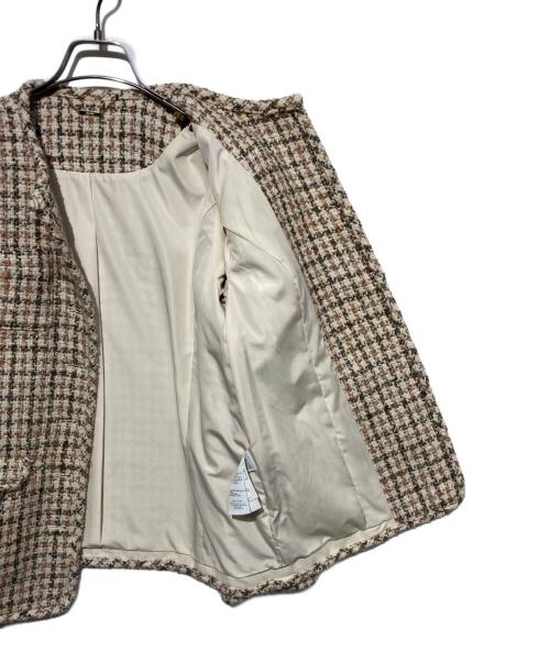 CELFORD（セルフォード）CELFORD (セルフォード) パイピングツイードジャケット アイボリー サイズ:36の古着・服飾アイテム