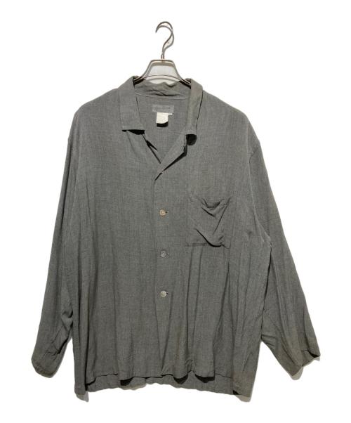 Yohji Yamamoto pour homme（ヨウジヤマモト プールオム）Yohji Yamamoto pour homme (ヨウジヤマモト プールオム) レーヨンオープンカラーシャツ グレー サイズ:Mの古着・服飾アイテム