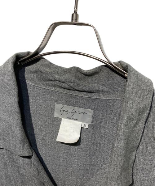 Yohji Yamamoto pour homme（ヨウジヤマモト プールオム）Yohji Yamamoto pour homme (ヨウジヤマモト プールオム) レーヨンオープンカラーシャツ グレー サイズ:Mの古着・服飾アイテム