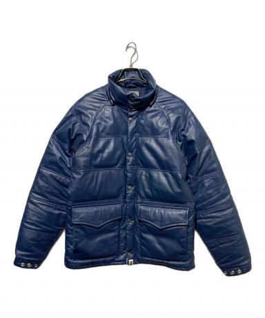 ふじも専用 90s A BATHING APE 旧タグ レザージャケット 中古・古着通販】A BATHING APE (ア ベイシング エイプ) カウレザー