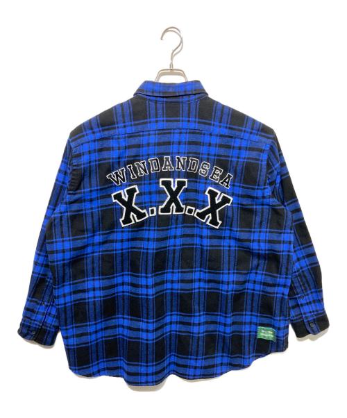 WIND AND SEA（ウィンダンシー）WIND AND SEA (ウィンダンシー) GOD SELECTION XXX (ゴッドセレクショントリプルエックス) チェックシャツ ブルー サイズ:Lの古着・服飾アイテム