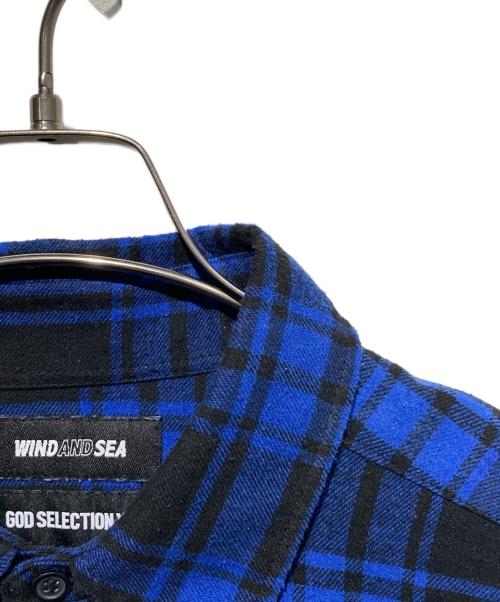 WIND AND SEA（ウィンダンシー）WIND AND SEA (ウィンダンシー) GOD SELECTION XXX (ゴッドセレクショントリプルエックス) チェックシャツ ブルー サイズ:Lの古着・服飾アイテム