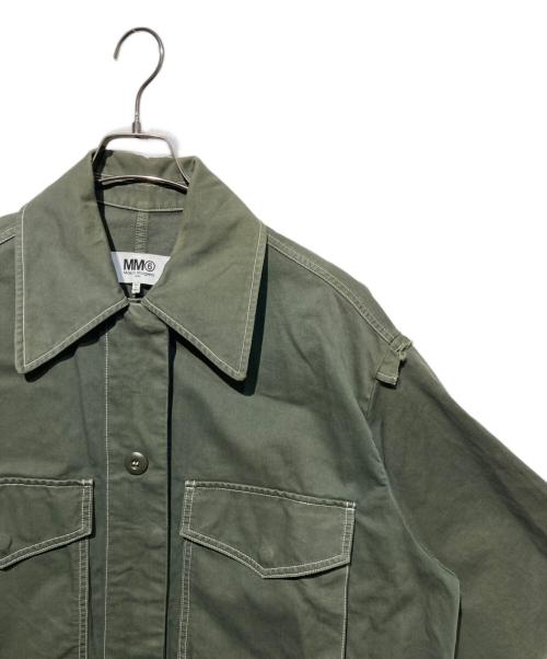 MM6 Maison Margiela（エムエムシックスメゾンマルジェラ）MM6 Maison Margiela (エムエムシックスメゾンマルジェラ) Oversized Military Style Short Sleeve Dress Coat オリーブ サイズ:42の古着・服飾アイテム
