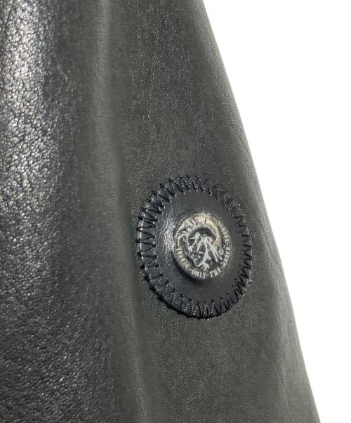 DIESEL（ディーゼル）DIESEL (ディーゼル) シングルライダースジャケット ブラック サイズ:Mの古着・服飾アイテム