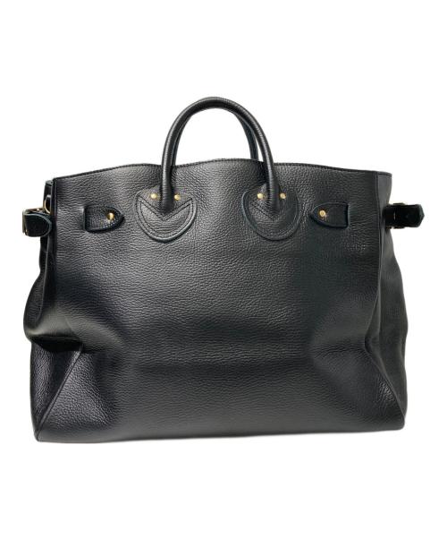 YOUNG & OLSEN The DRYGOODS STORE（ヤングアンドオルセン ザ ドライグッズストア）YOUNG & OLSEN The DRYGOODS STORE (ヤングアンドオルセン ザ ドライグッズストア) EMBOSSED LEATHER BELTED TOTE M ブラックの古着・服飾アイテム