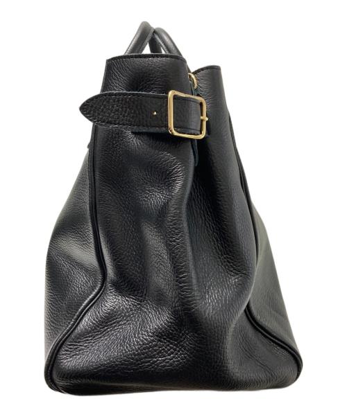 YOUNG & OLSEN The DRYGOODS STORE（ヤングアンドオルセン ザ ドライグッズストア）YOUNG & OLSEN The DRYGOODS STORE (ヤングアンドオルセン ザ ドライグッズストア) EMBOSSED LEATHER BELTED TOTE M ブラックの古着・服飾アイテム