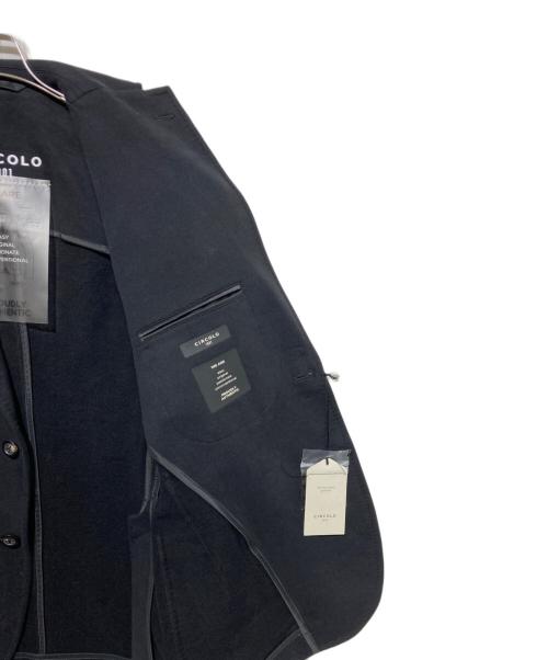 CIRCOLO 1901（チルコロ1901）Circolo 1901 (チルコロ1901) カシミアタッチ コットンジャージー2Bジャケット ブラック サイズ:44の古着・服飾アイテム