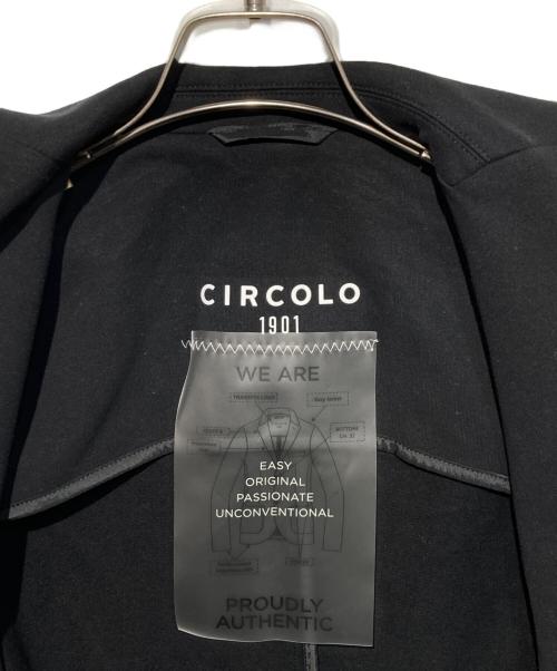 CIRCOLO 1901（チルコロ1901）Circolo 1901 (チルコロ1901) カシミアタッチ コットンジャージー2Bジャケット ブラック サイズ:44の古着・服飾アイテム