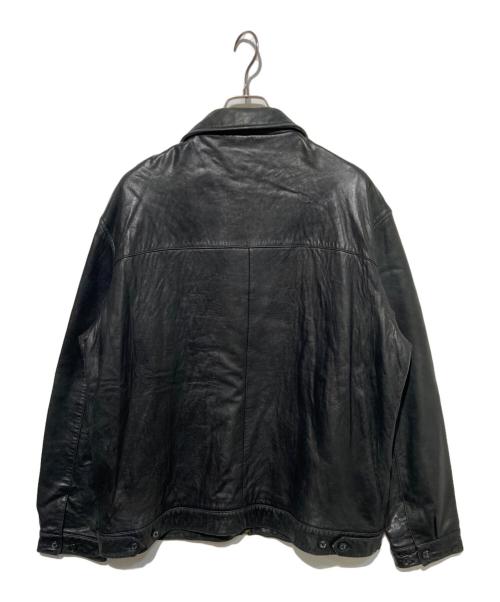 POLO RALPH LAUREN（ポロ・ラルフローレン）POLO RALPH LAUREN (ポロ・ラルフローレン) レザースイングトップ ブラック サイズ:XLの古着・服飾アイテム