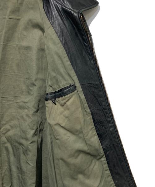 POLO RALPH LAUREN（ポロ・ラルフローレン）POLO RALPH LAUREN (ポロ・ラルフローレン) レザースイングトップ ブラック サイズ:XLの古着・服飾アイテム