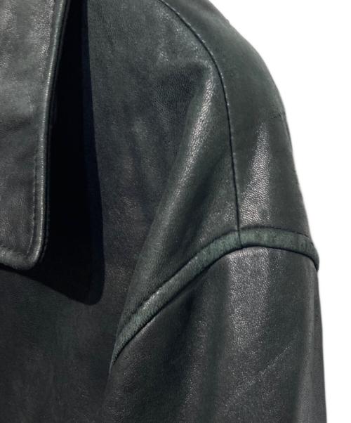 POLO RALPH LAUREN（ポロ・ラルフローレン）POLO RALPH LAUREN (ポロ・ラルフローレン) レザースイングトップ ブラック サイズ:XLの古着・服飾アイテム