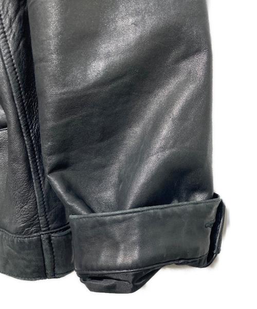 POLO RALPH LAUREN（ポロ・ラルフローレン）POLO RALPH LAUREN (ポロ・ラルフローレン) レザースイングトップ ブラック サイズ:XLの古着・服飾アイテム