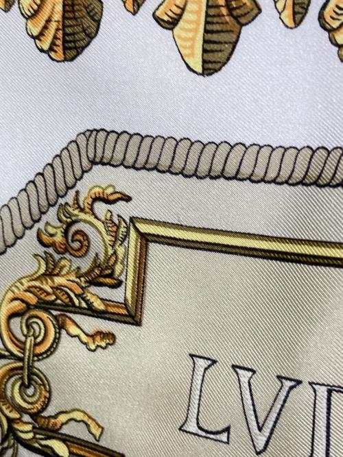 HERMES（エルメス）HERMES (エルメス) シルクスカーフ ベージュの古着・服飾アイテム