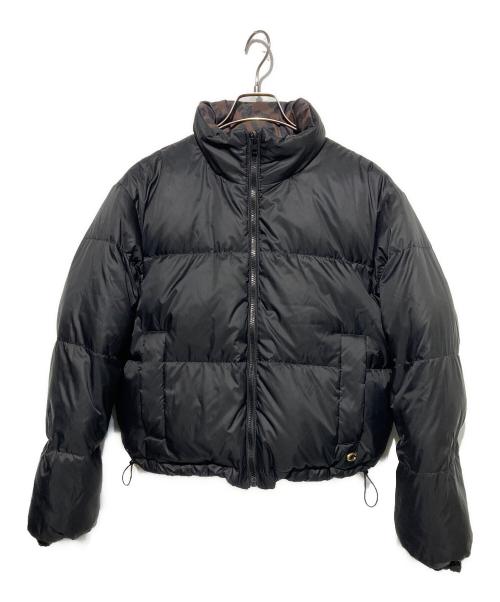 COACH（コーチ）COACH (コーチ) レオパード プリント リバーシブル パッファー ダウンジャケット ブラウン サイズ:-の古着・服飾アイテム