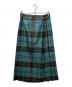 TICCA（ティッカ）の古着「チェックプリーツラップスカート」｜グリーン