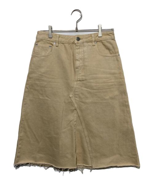 TORY BURCH（トリーバーチ）TORY BURCH (トリーバーチ) カットオフデニムスカート ベージュ サイズ:4の古着・服飾アイテム