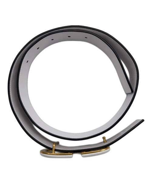 VALENTINO GARAVANI（ヴァレンティノ・ガラヴァーニ）VALENTINO GARAVANI (ヴァレンティノ・ガラヴァーニ) ロゴバックルベルト ホワイト サイズ:75/30の古着・服飾アイテム