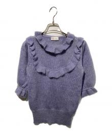 RED VALENTINO（レッドヴァレンティノ）の古着「フリルデザインニット」｜パープル