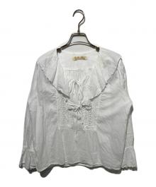 Bon Vieux Temps（ボンビュータン）の古着「フリルブラウス」｜ホワイト