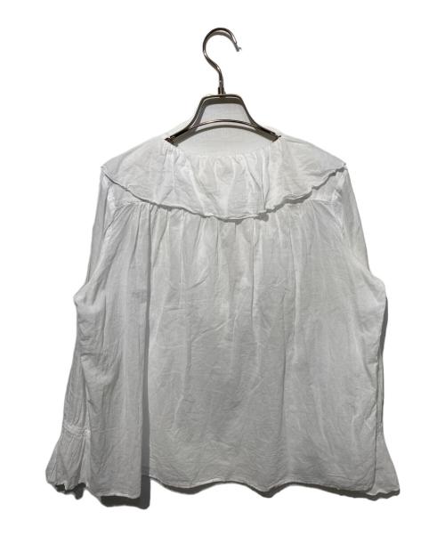 Bon Vieux Temps（ボンビュータン）Bon Vieux Temps (ボンビュータン) フリルブラウス ホワイト サイズ:1の古着・服飾アイテム