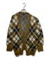 LOEFF（ロエフ）の古着「アーガイルシャギーモヘヤニットカーディガン」｜ブラウン