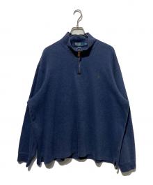 POLO RALPH LAUREN（ポロ・ラルフローレン）の古着「ハーフジップスウェット」｜ネイビー