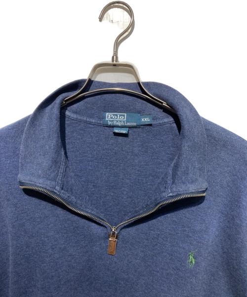 POLO RALPH LAUREN（ポロ・ラルフローレン）POLO RALPH LAUREN (ポロ・ラルフローレン) ハーフジップスウェット ネイビー サイズ:XXLの古着・服飾アイテム
