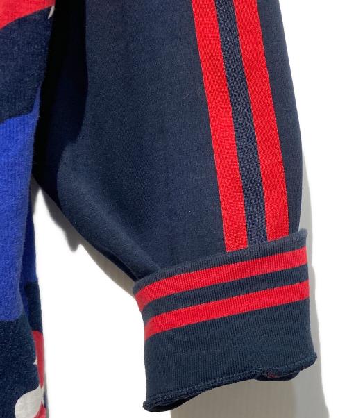 POLO RALPH LAUREN（ポロ・ラルフローレン）POLO RALPH LAUREN (ポロ・ラルフローレン) フロントロゴスウェットトラックジャケット ホワイト×ネイビー サイズ:XXLの古着・服飾アイテム