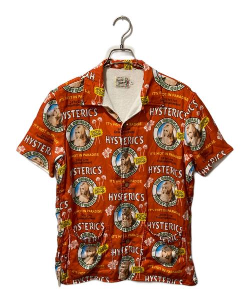 Hysteric Glamour（ヒステリックグラマー）Hysteric Glamour (ヒステリックグラマー) パイルタオルアロハシャツ オレンジ サイズ:Mの古着・服飾アイテム