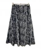 HERALBONYヘラルボニー）の古着「フレアスカート」｜グレー×ブラック